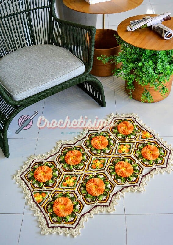 PATRON GRATIS Alfombra para Cocina en Crochet - Crochetisimo