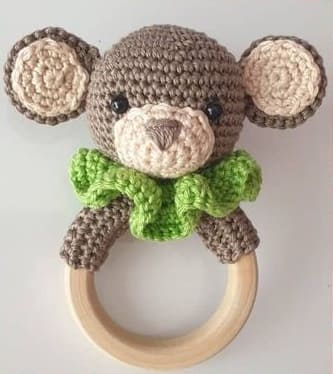 PATRÓN GRATIS Sonajero Mono y Chupete Juguetes Amigurumi