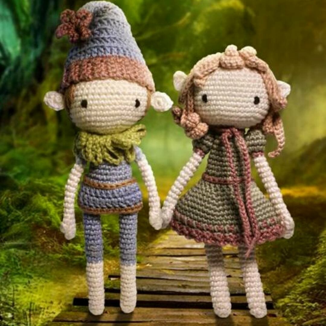 PATRÓN GRATIS Pareja de Elfos Amigurumis paso a paso