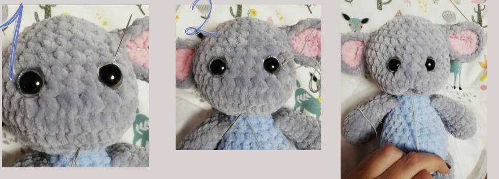 Peluche Ratón Terciopelo Amigurumi PDF Patrón Gratis