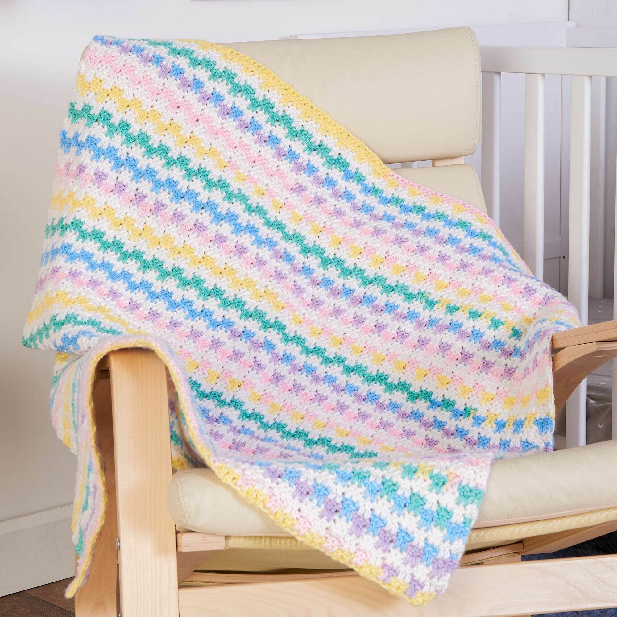 PATRÓN GRATIS Manta Arcoíris para Bebes en Crochet