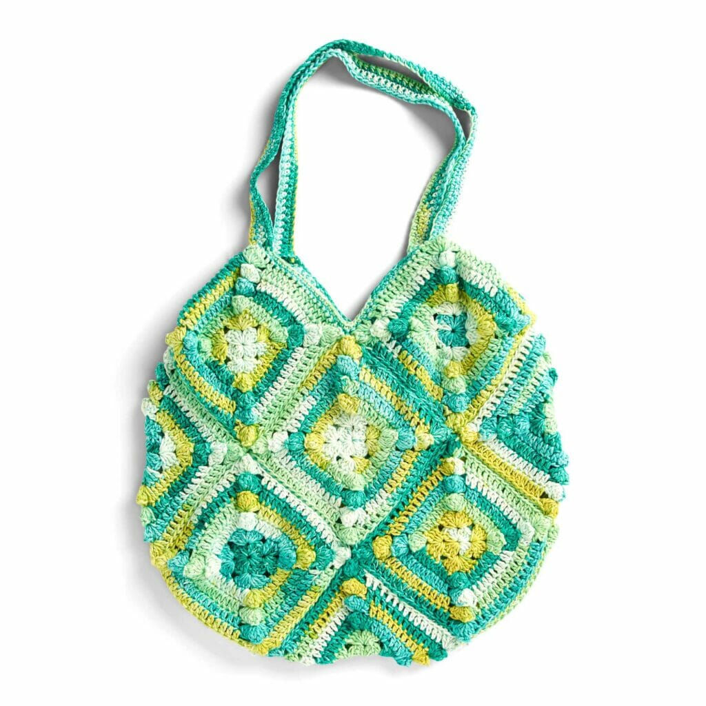 PATRÓN GRATIS Bolso de Motivos Cuadrados en Crochet (Muy fácil)