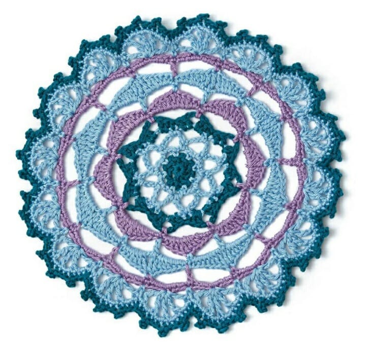 PATRÓN GRATIS Mándala «Ondas de Agua» en Crochet