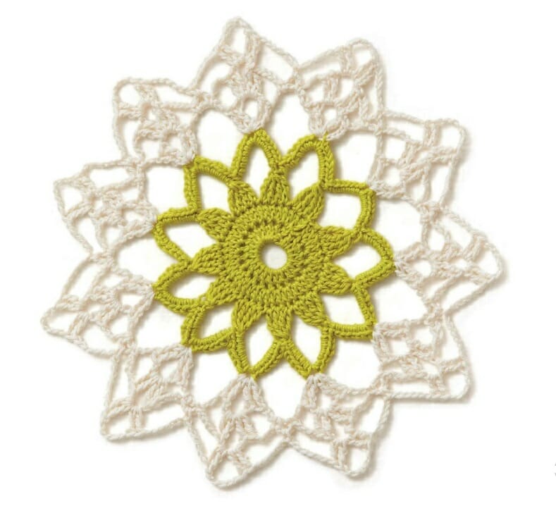 PATRÓN GRATIS Mándala de Estrella del Firmamento en Crochet