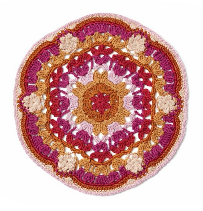 PATRÓN GRATIS Hermosa Mándala de Pétalos Vintage a Crochet