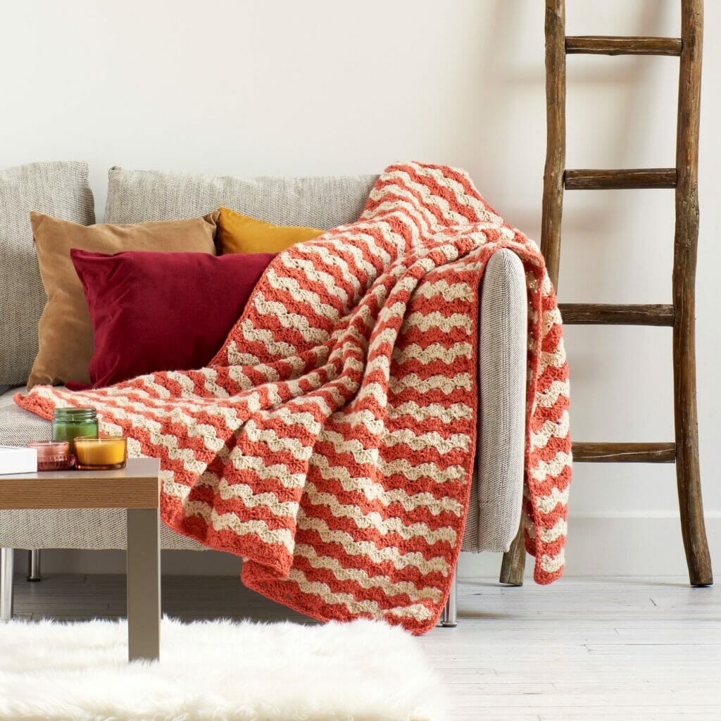 PATRÓN GRATIS Manta Adria en Punto Abanico a Crochet