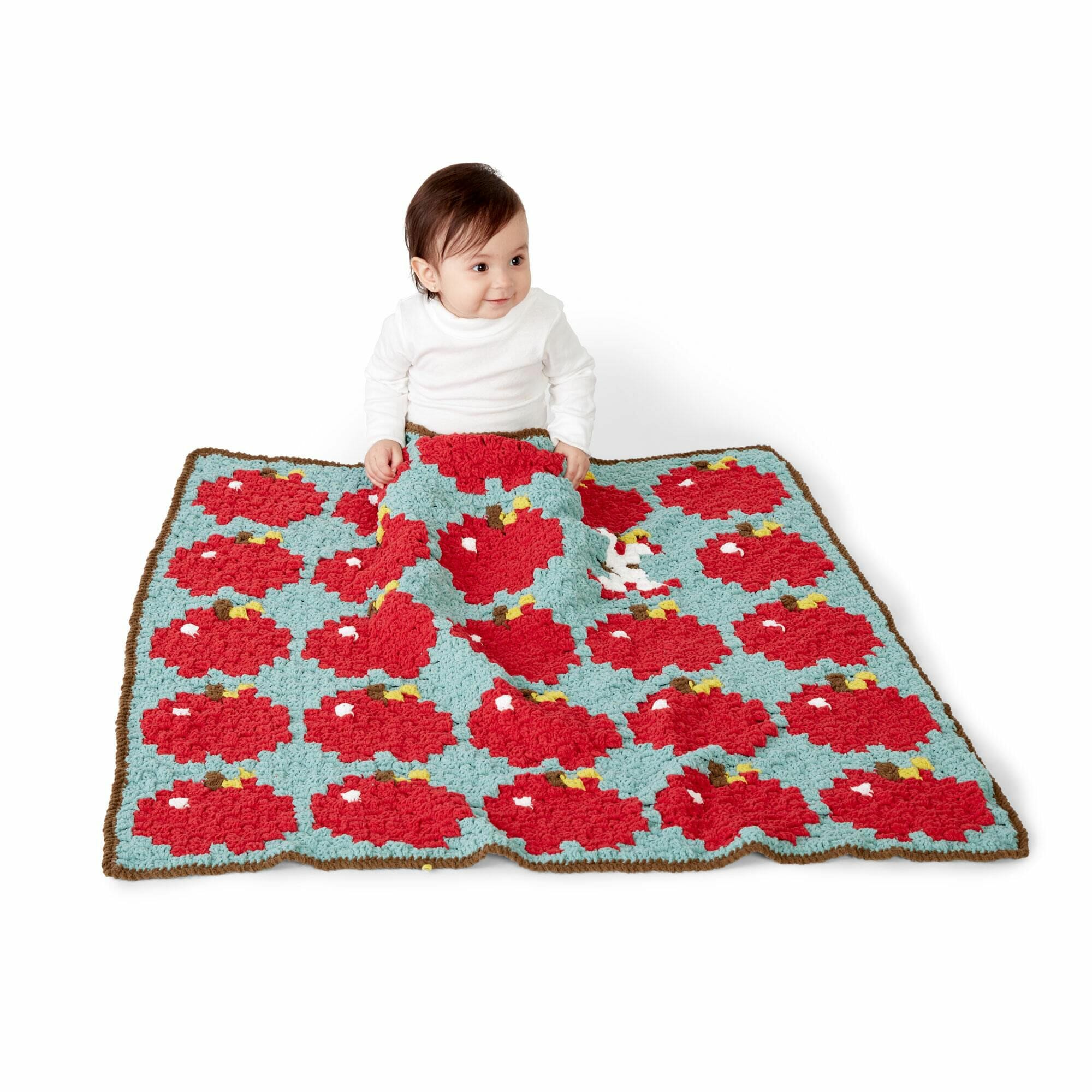 PATRÓN GRATIS Manta de Manzanas para Bebes en Crochet