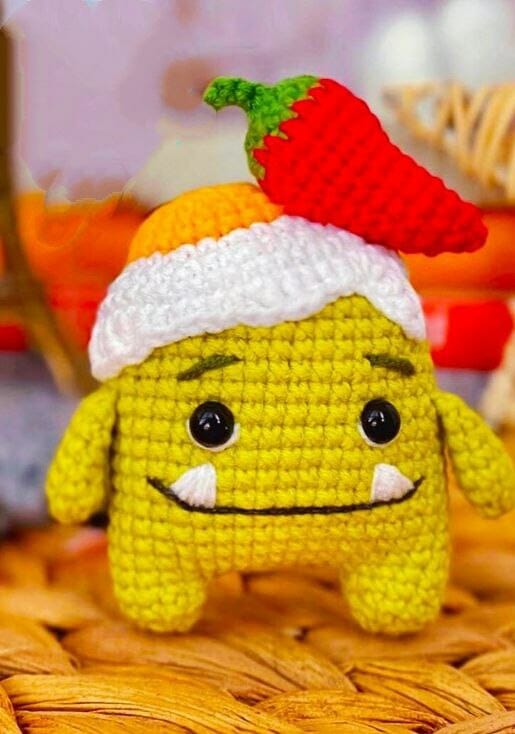 PATRÓN GRATIS Pequeño Monstruo Tonny Juguete Amigurumi paso a paso