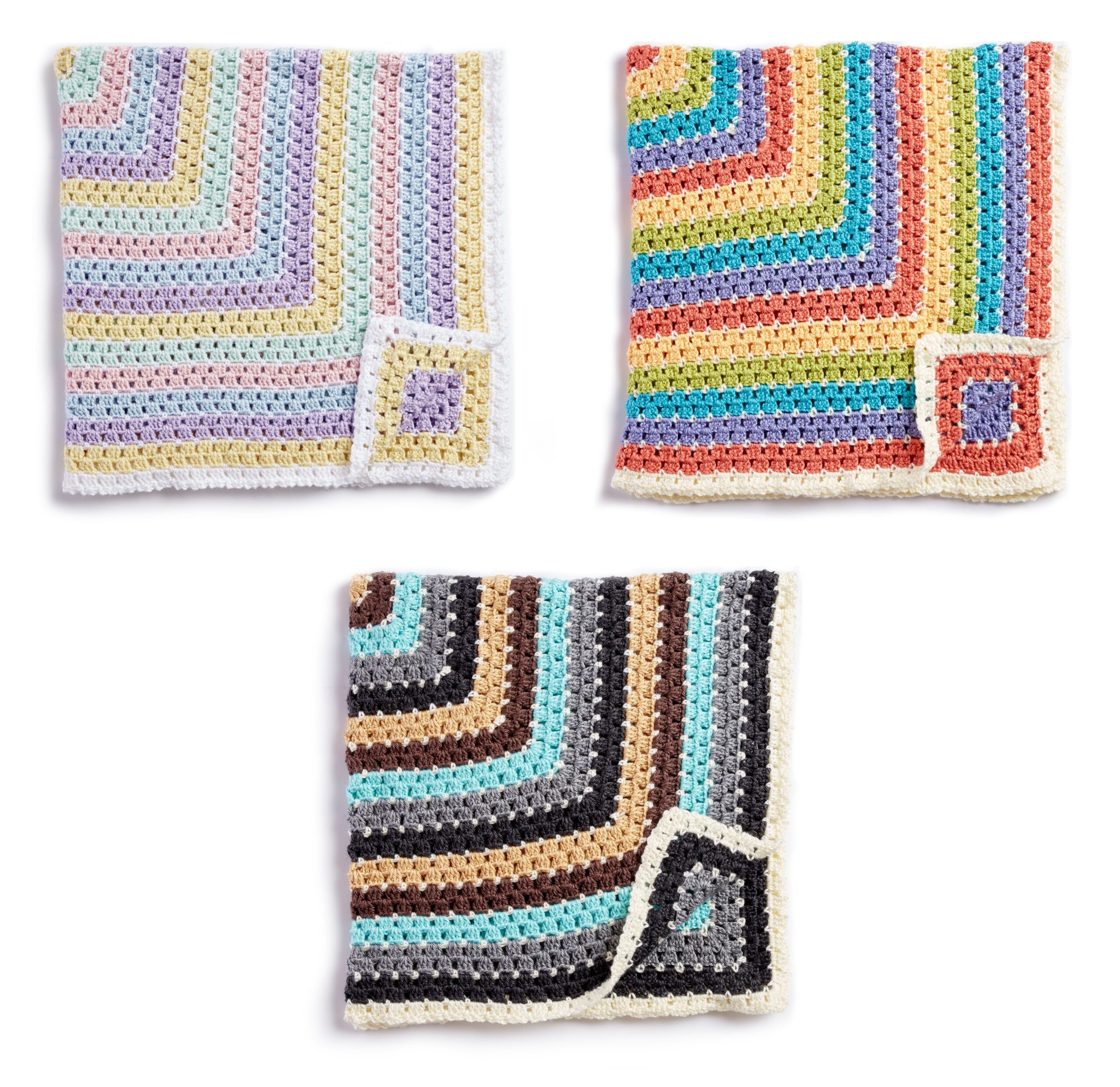 PATRÓN GRATIS Manta para Bebé en 3 Versiones a Crochet (Muy Fácil)