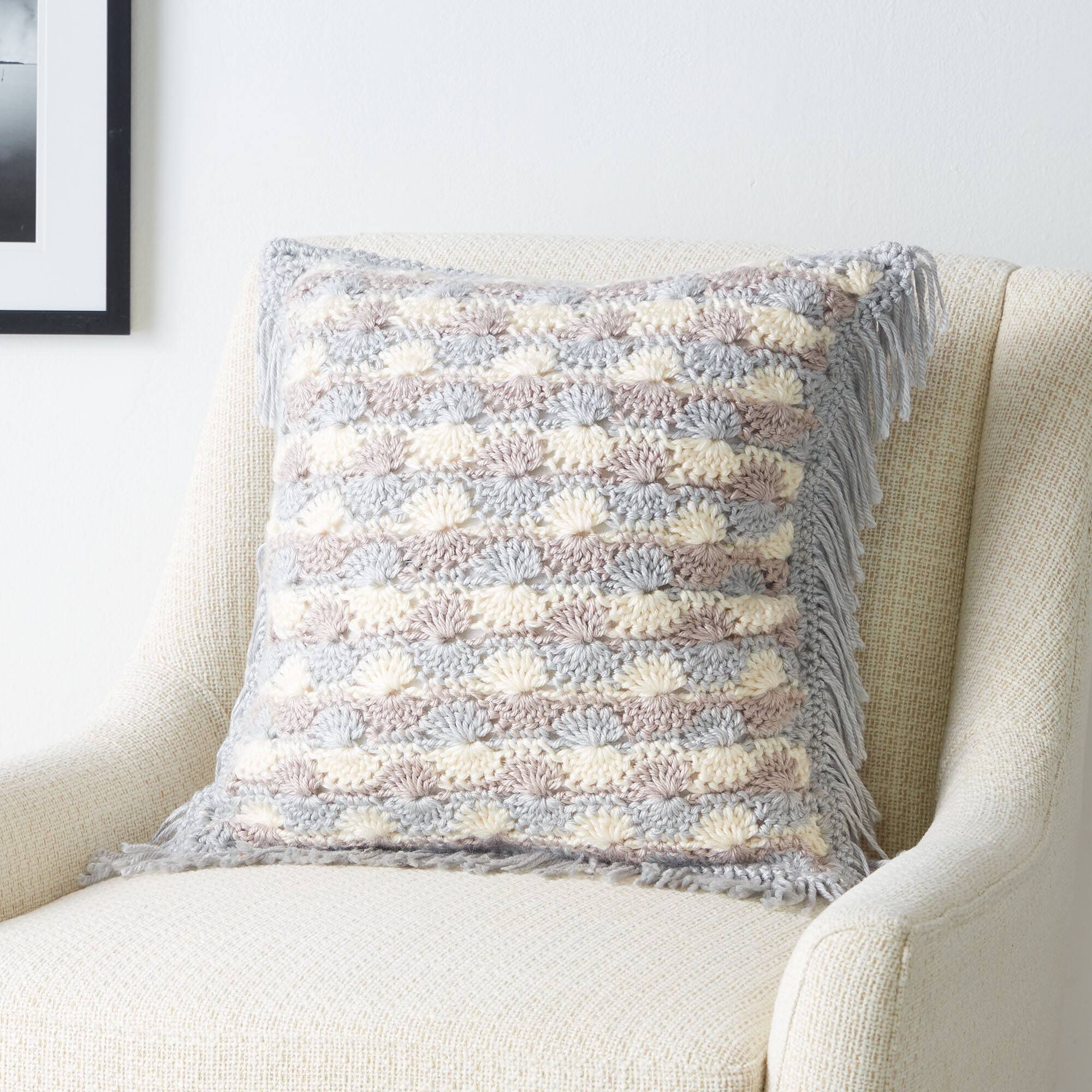 PATRÓN GRATIS Almohadón Decorativo en Punto Fantasía a Crochet