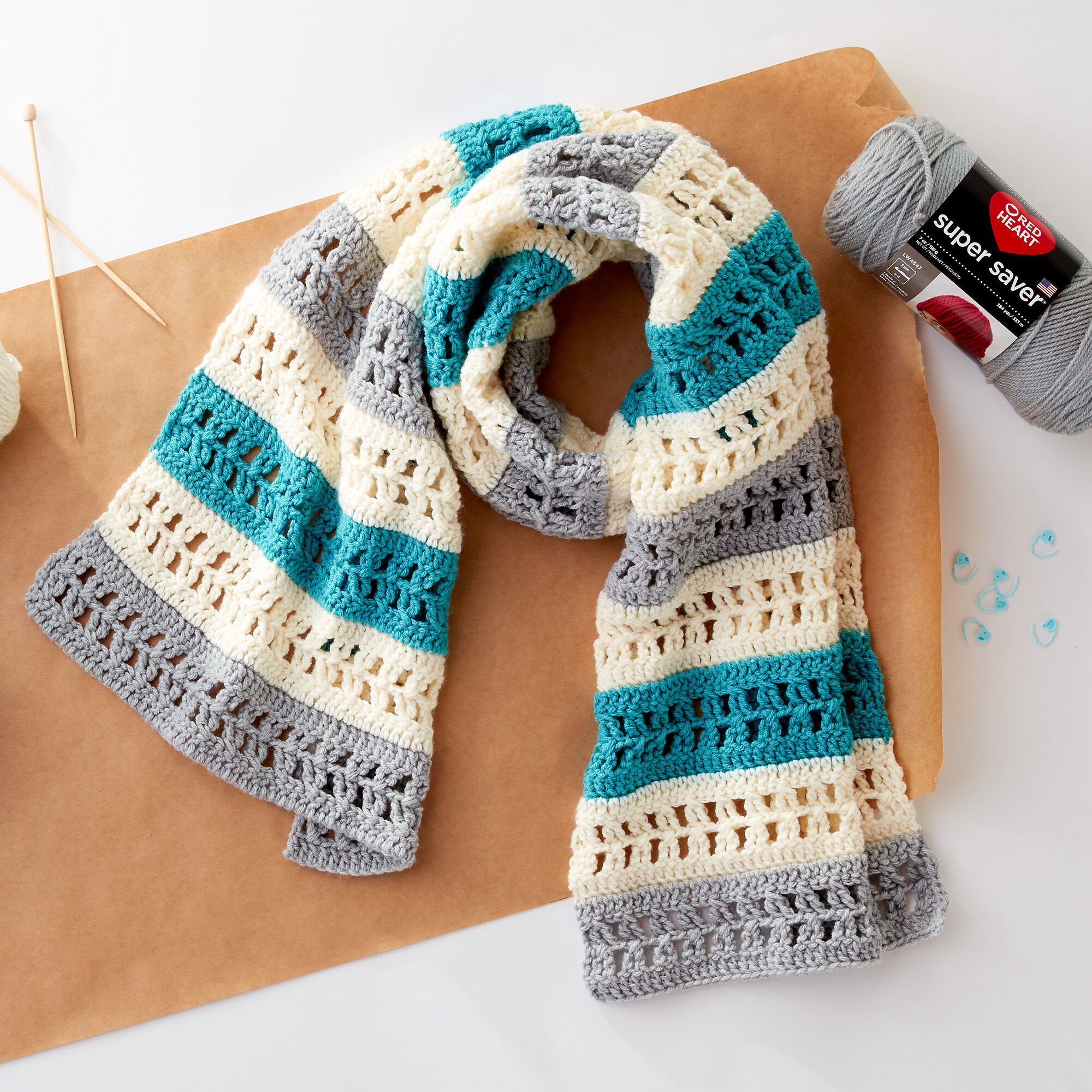 PATRÓN GRATIS Hermosa Bufanda Venie en Crochet