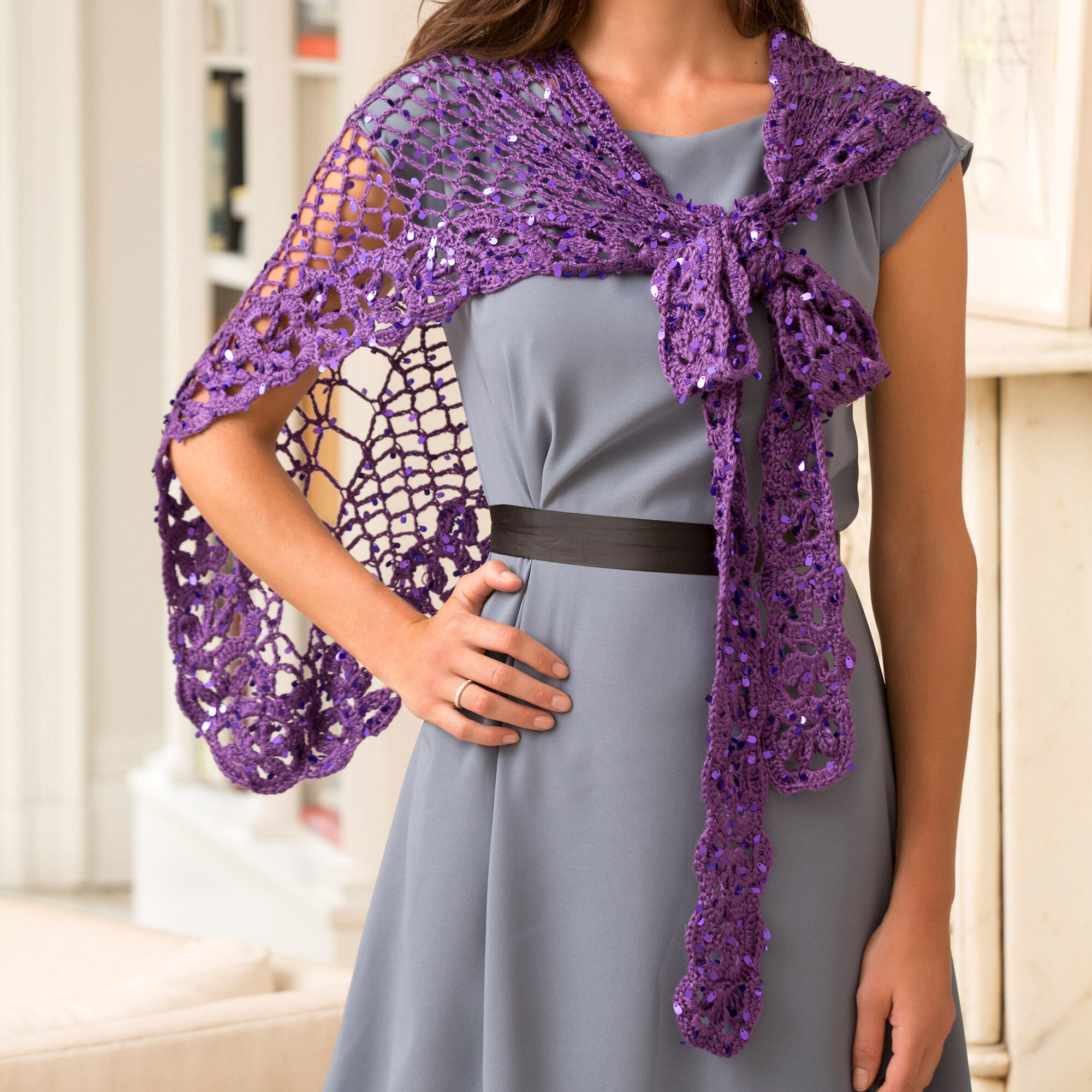 PATRÓN GRATIS Chal Sofisticado en Crochet