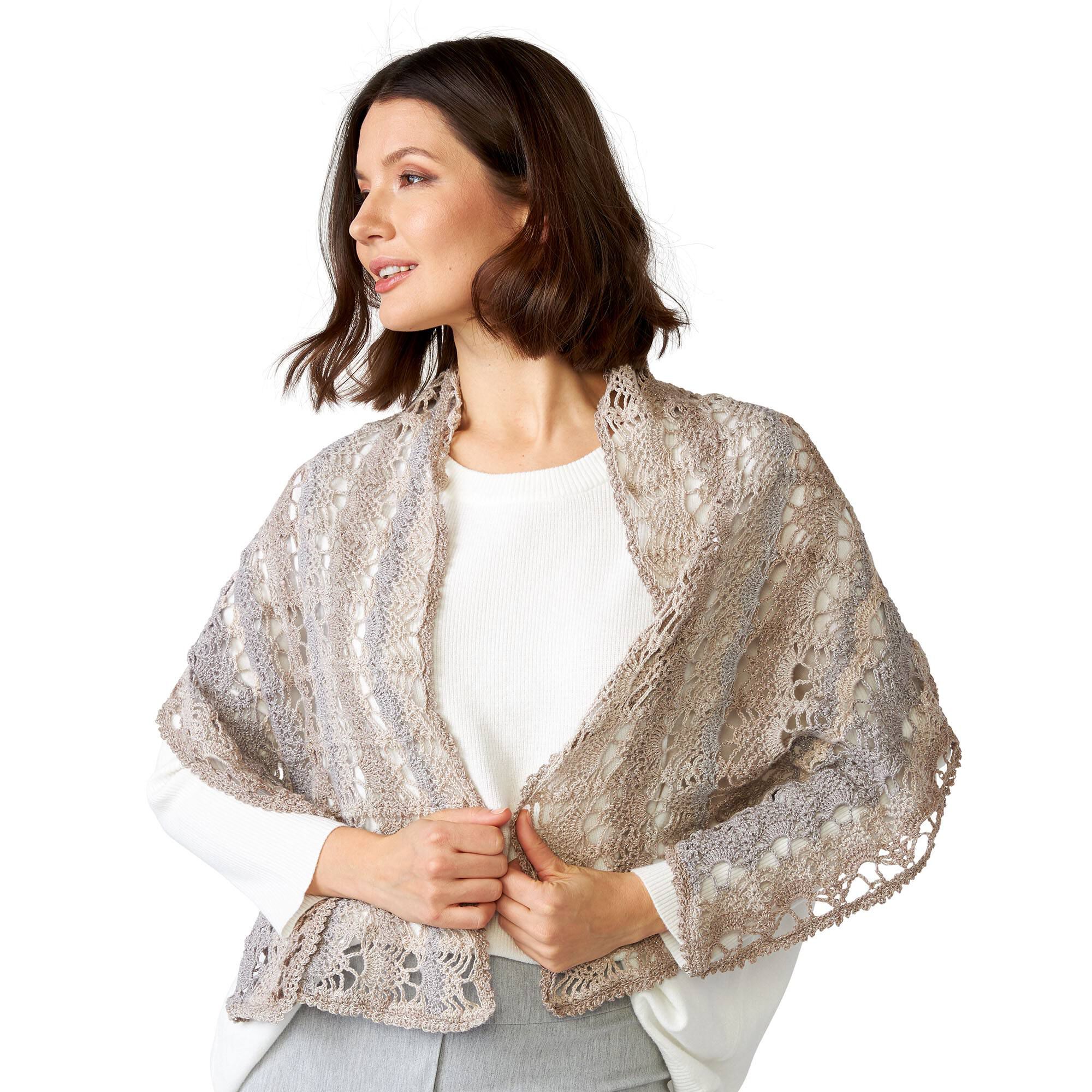 PATRÓN GRATIS Elegante Chal Tatiana en Crochet