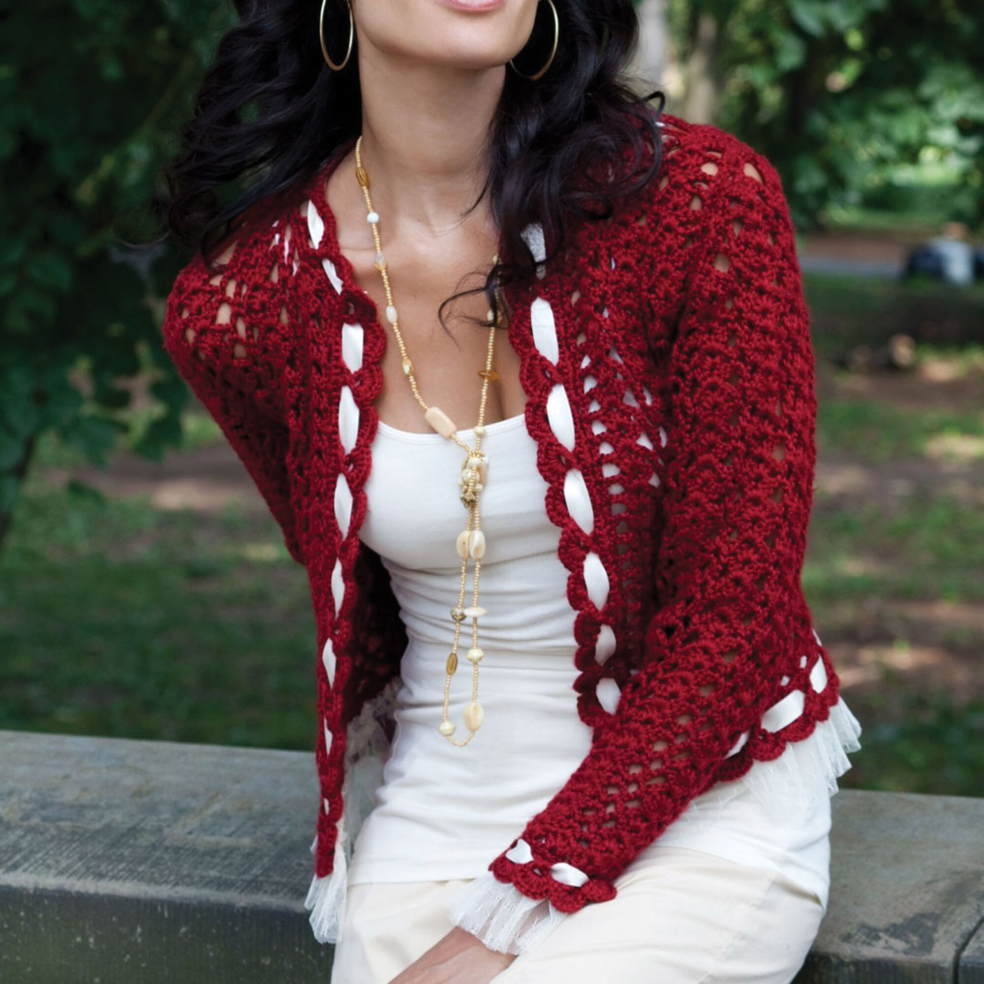 PATRÓN GRATIS Chaqueta de Cinta en Crochet