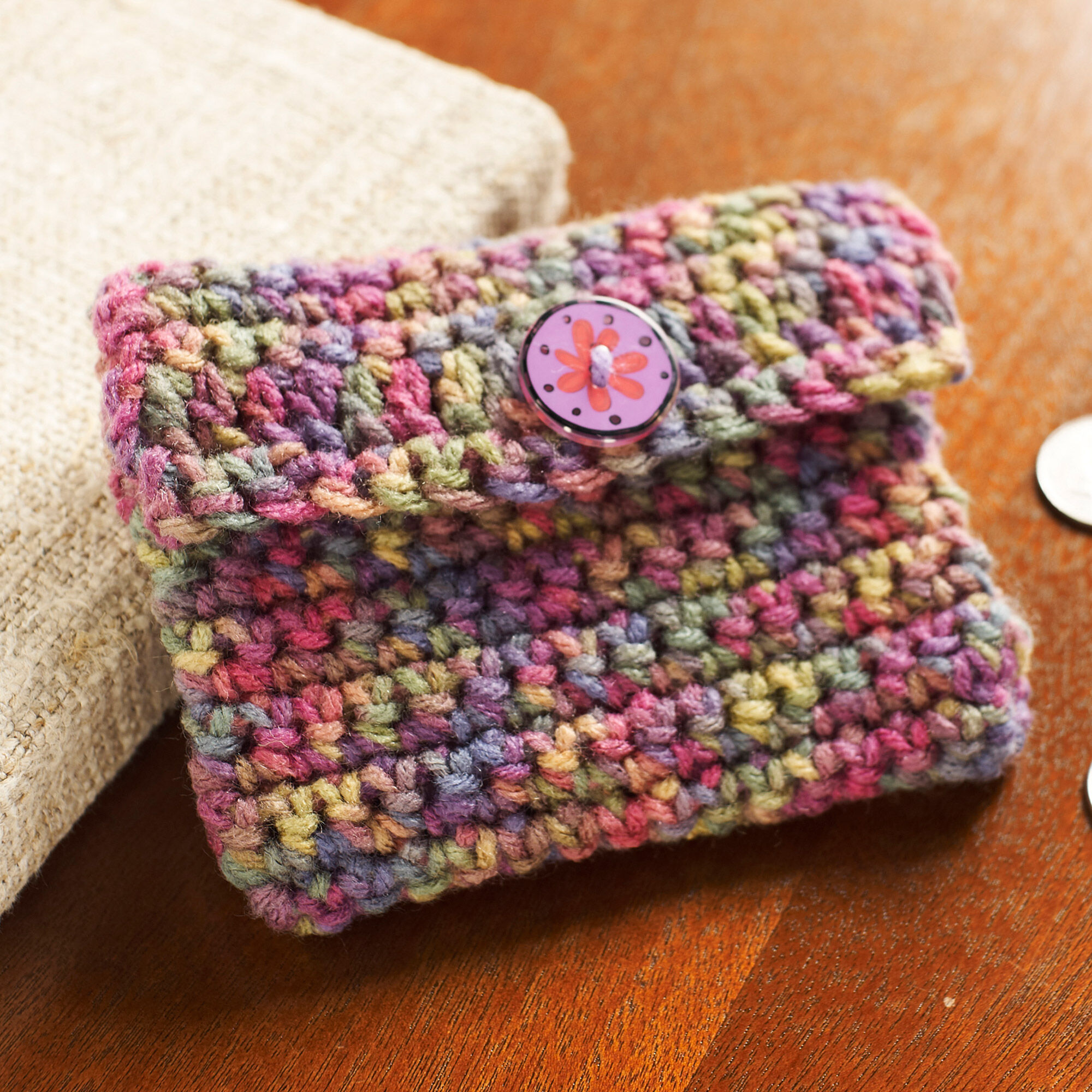 PATRÓN GRATIS Colorido Monedero en Crochet (Muy fácil)