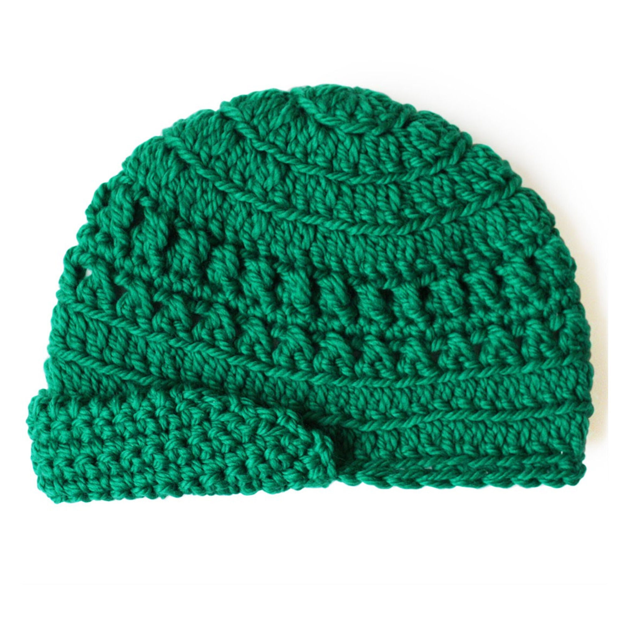 PATRÓN GRATIS Gorro  Esmeralda con Visera para Principiantes en Crochet