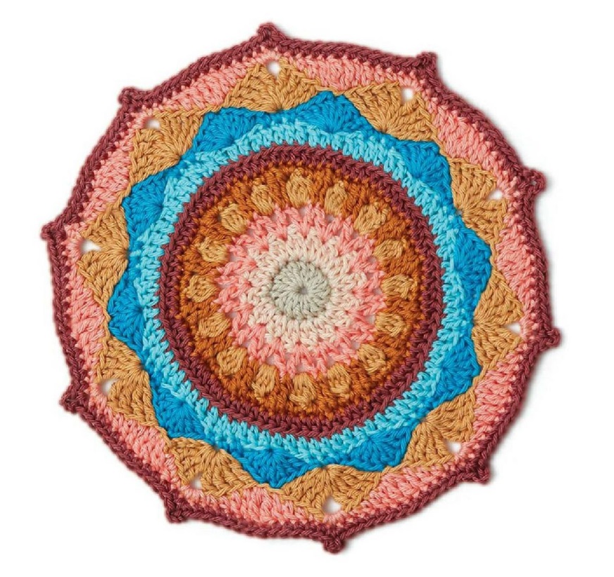 PATRÓN GRATIS Mándala Arena del Desiertos en Crochet