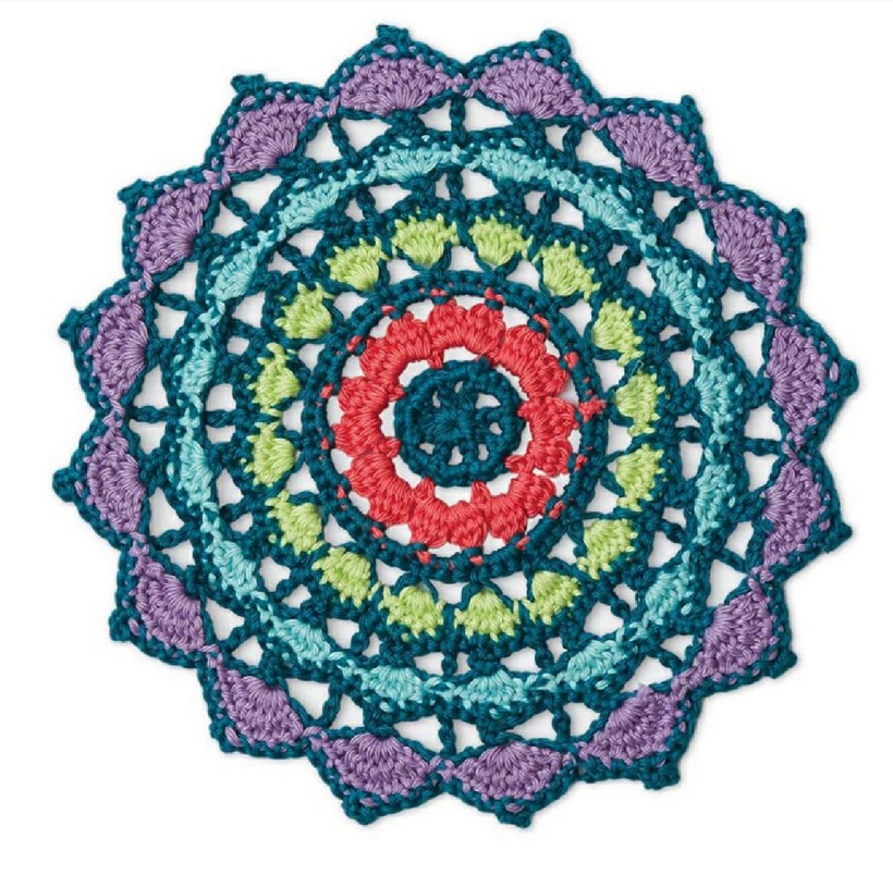 PATRÓN GRATIS Alucinante Mándala Gótica en Crochet