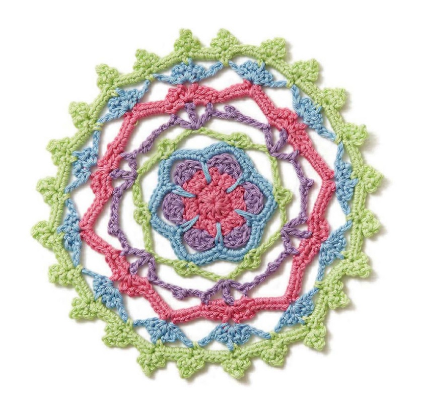PATRÓN GRATIS Mándala Telaraña Floral en Crochet