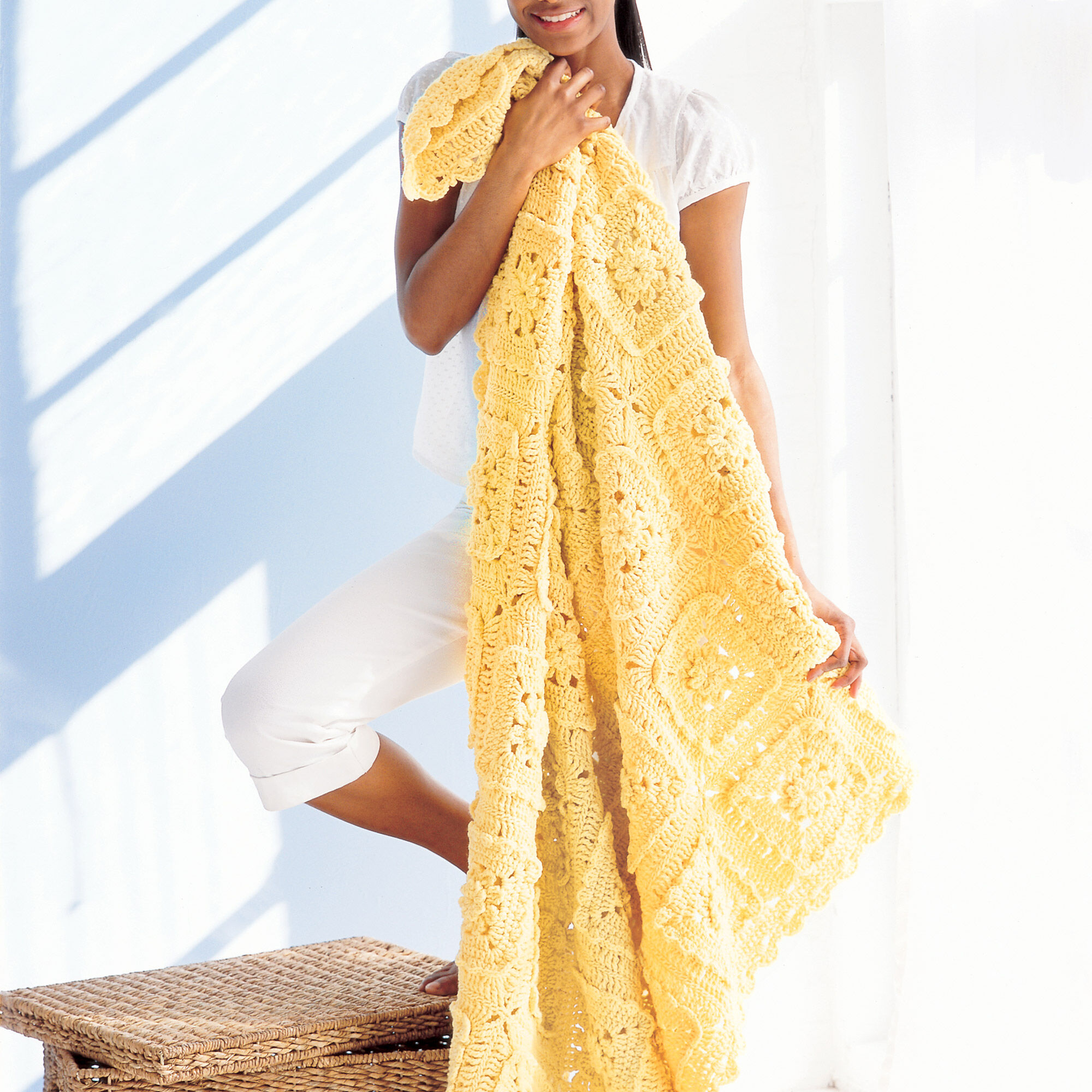 PATRÓN GRATIS Hermosa Manta Rayos del Sol en Crochet