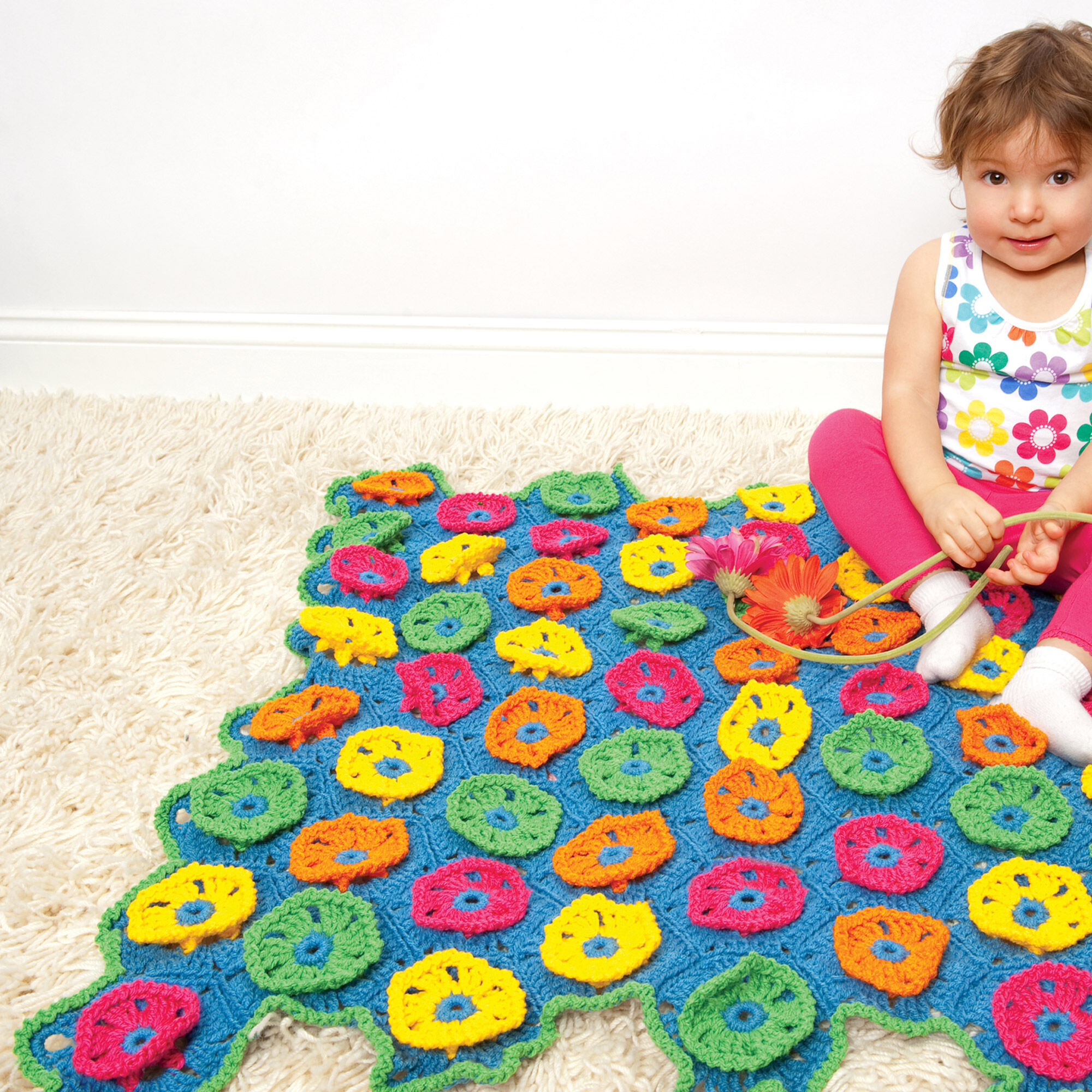 PATRÓN GRATIS Manta Recreativa para Niñas a Crochet