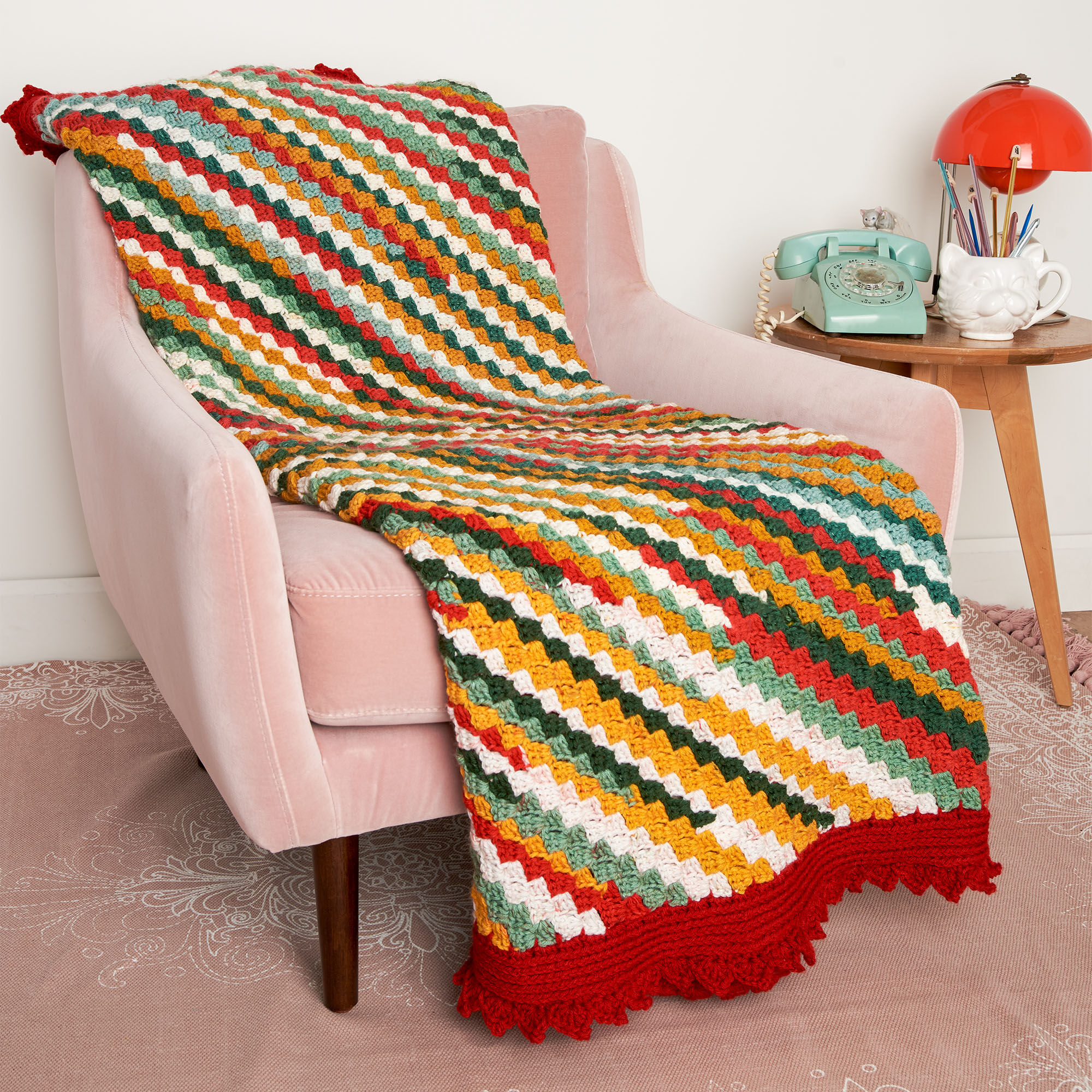 PATRÓN GRATIS Manta de Estilo Tropical a Crochet