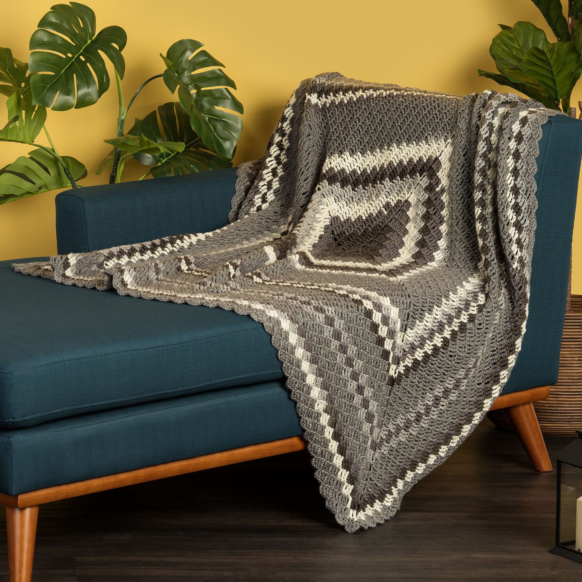 PATRÓN GRATIS Hermosa Manta Zia en Crochet