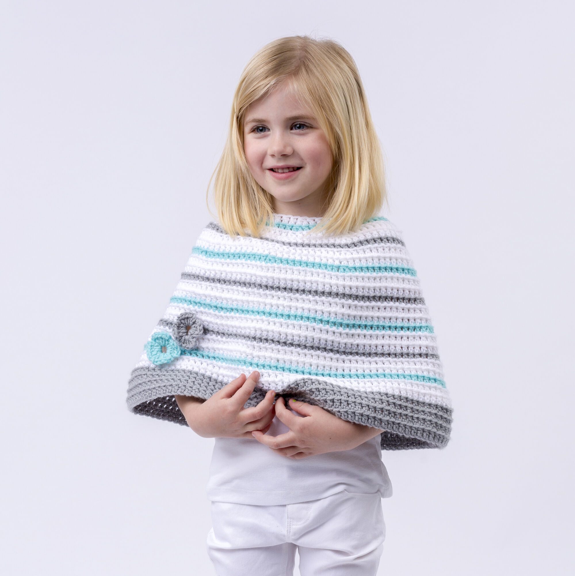 PATRÓN GRATIS Poncho para Niños en Punto Camel en Crochet