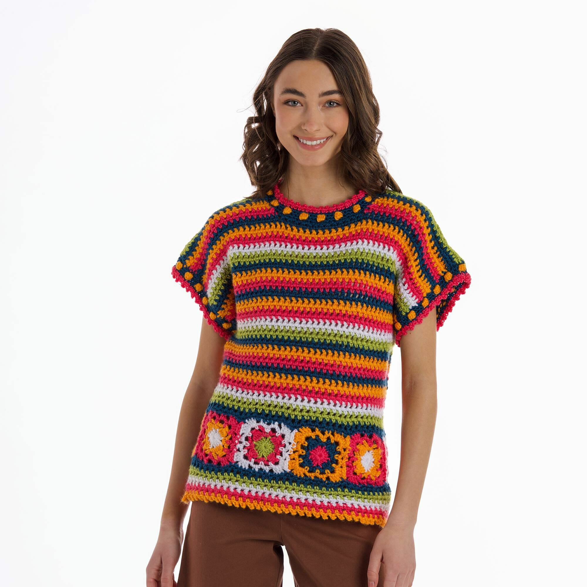 PATRÓN GRATIS Divertido Top Retro en Crochet