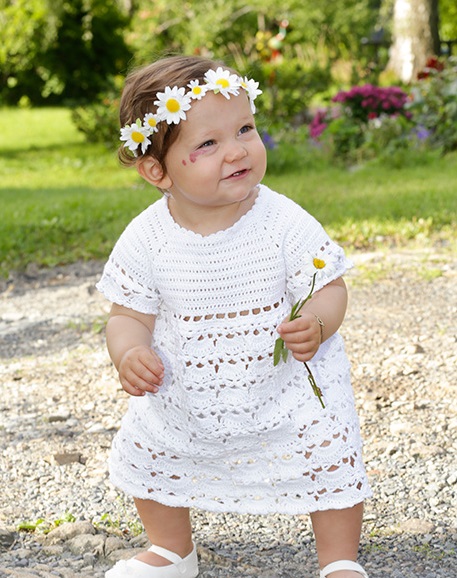PATRÓN GRATIS Vestido en Crochet para Bebe Hada de la Primavera a Crochet -  Crochetisimo