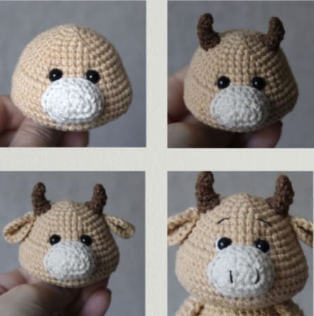 PDF Lindo Toro Amigurumi Patrón Gratis Paso a Paso