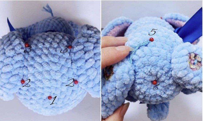 Elefante de terciopelo de felpa Amigurumi Patrón de ganchillo PDF gratis