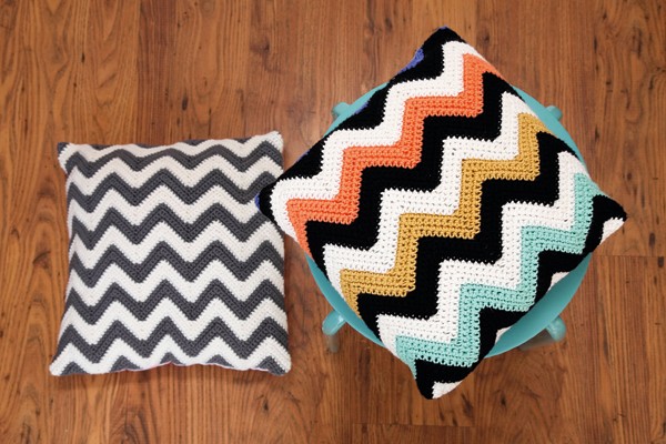 PATRON GRATIS Crochet ondulado: Cómo Tejer Cojines de Cheurón