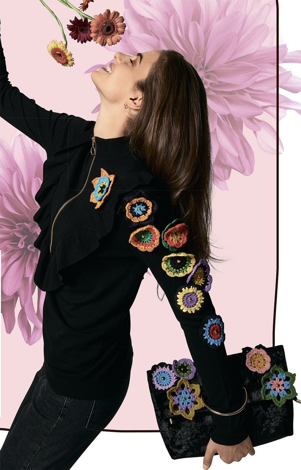 PATRÓN GRATIS Divertidas Aplicaciones de Flores en Crochet