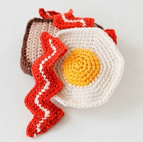 PATRÓN GRATIS Delicioso? Desayuno Americano en Crochet