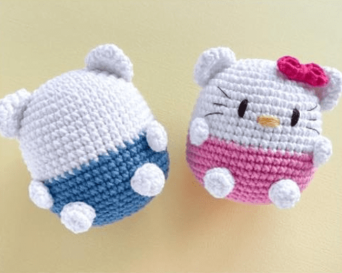 Llavero Hello Kitty PDF Amigurumi Patron Gratis Rostro