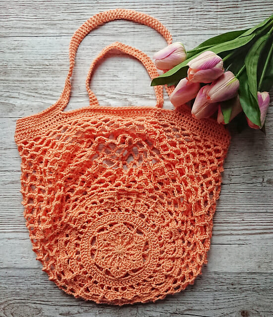 PATRÓN GRATIS Bolsa de Compra Rosalia en Crochet (Muy fácil)