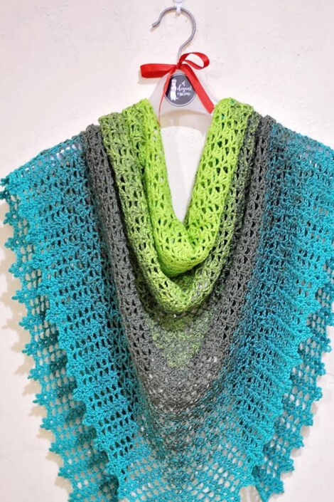 PATRÓN GRATIS Chal con Degradado Sutil a Crochet