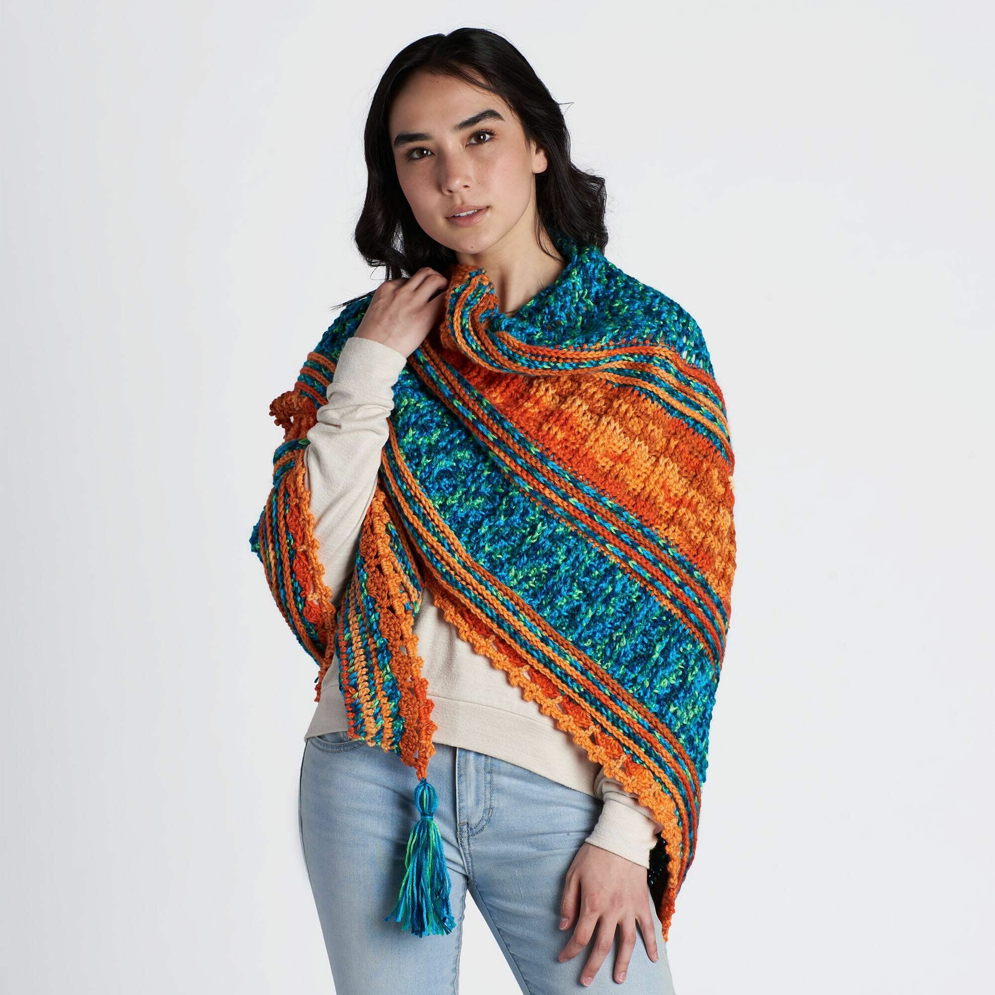 PATRÓN GRATIS Chal Triangular Boho en Crochet