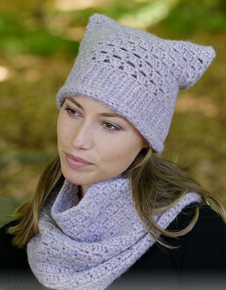 PATRÓN GRATIS Gorro y Bufanda Circular Elfo a Crochet