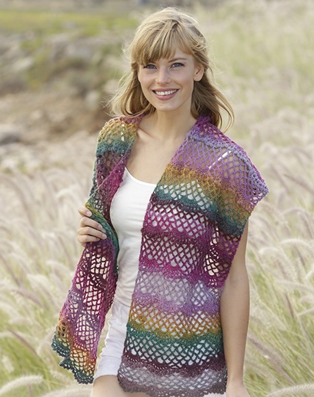 PATRÓN GRATIS Estola Punto Calado a Crochet PRINCIPIANTE