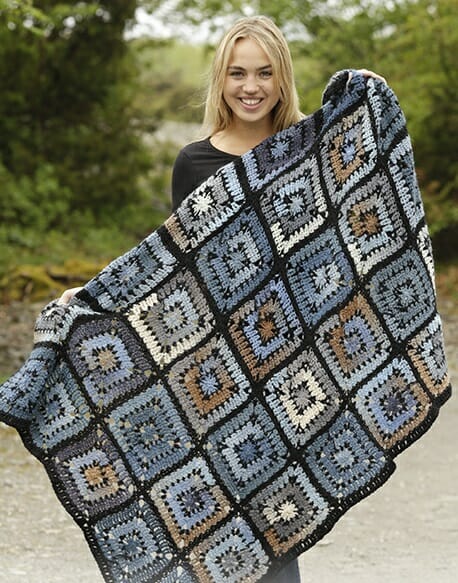 PATRÓN GRATIS Manta de Azulejos en Crochet