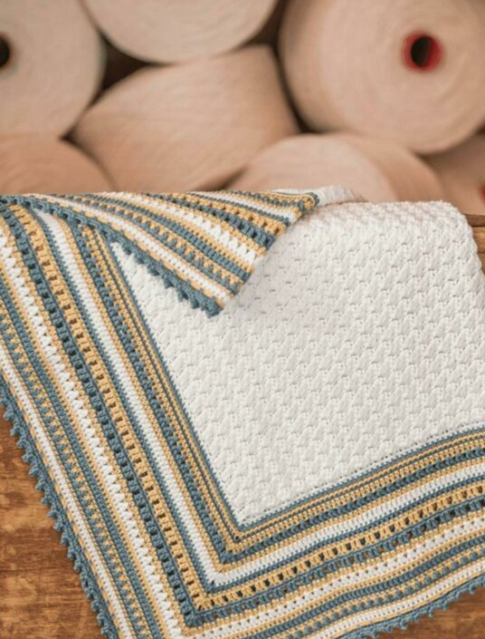 PATRÓN GRATIS Manta para Bebé Rosario a Crochet