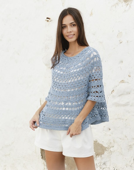 PATRÓN GRATIS Poncho Cola de Sirena a Crochet