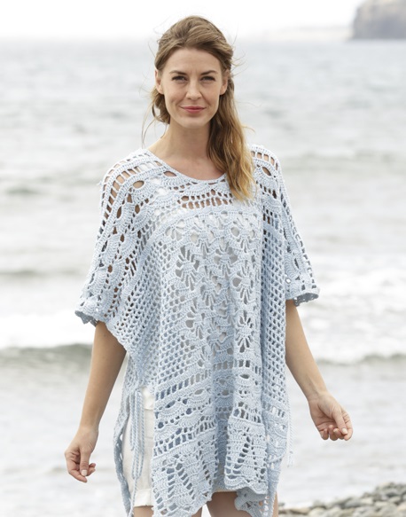 PATRÓN GRATIS Poncho Sirena Elegante en Crochet