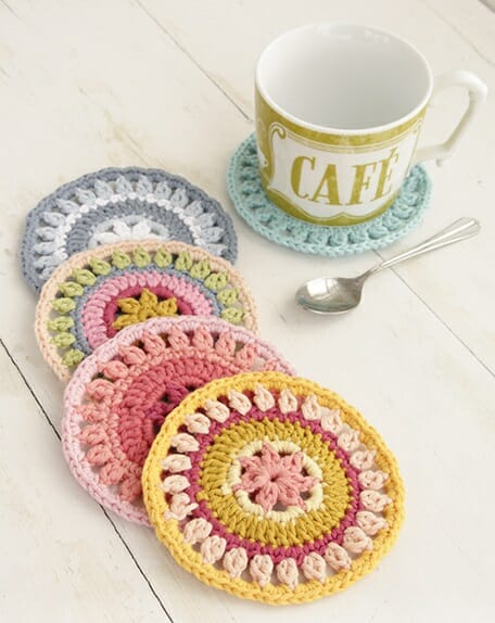 PATRÓN GRATIS Posa-vasos Sabores de Mañana a Crochet