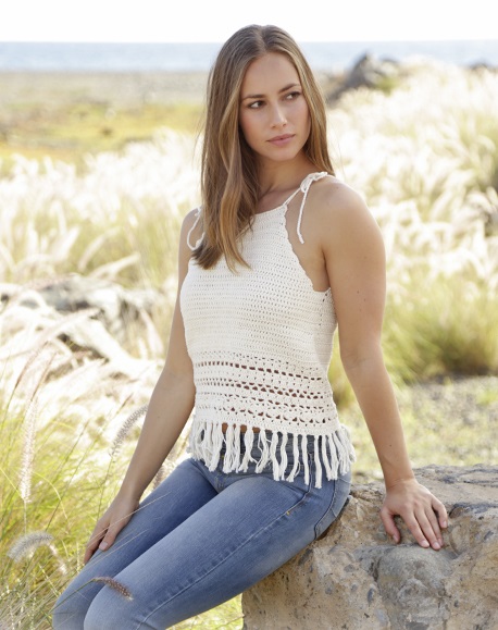 PATRÓN GRATIS Top Hawaiano en Crochet