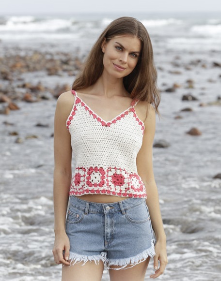 PATRÓN GRATIS Top de Playa Bohemia a Crochet