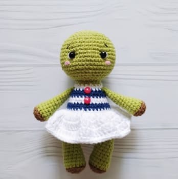 Paso A Paso Tortuga Amigurumi PDF Patron Gratis Falda