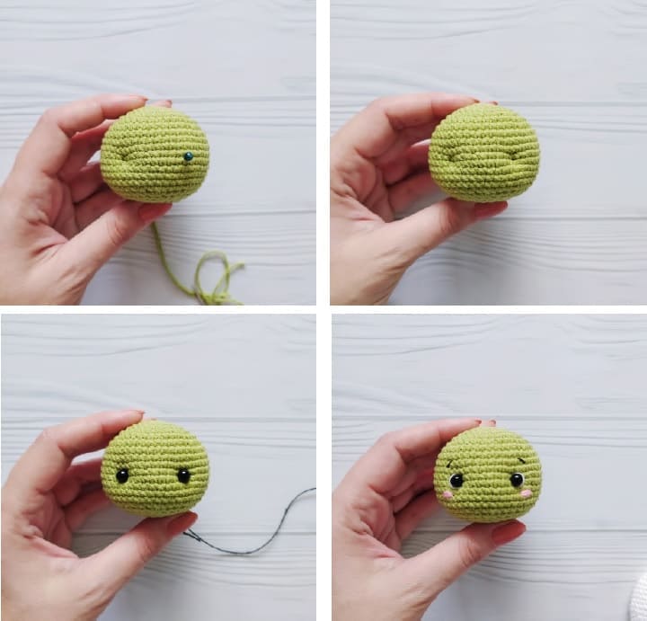 Paso A Paso Tortuga Amigurumi PDF Patron Gratis Montaje 3